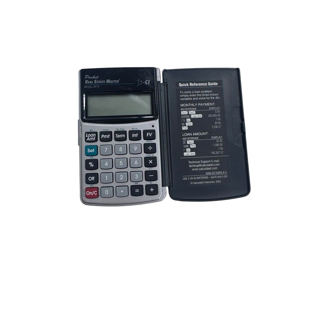 Calculated Industries Model 3275 Pocket Real Estate Master Financial Calculator